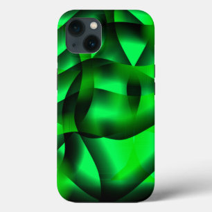 Lime green and black ripples, with some shadow? iPhone 13 case