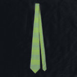 Lime Green and Blue/Grey Stripes Tie<br><div class="desc">Abstract digital art of lime green and blue/grey stripes</div>