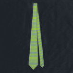 Lime Green and Blue/Grey Stripes Tie<br><div class="desc">Abstract digital art of lime green and blue/grey stripes</div>