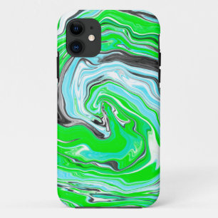 Lime Green and Blue Marble like Swirls   Case-Mate iPhone Case