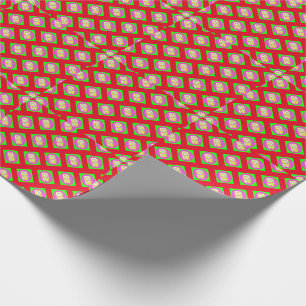 Lime Green and bright purple patterns              Wrapping Paper