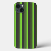 Lime green and charcoal five stripes pattern