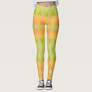 Lime Green and Citrus Leggings