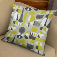 Lime Green and Grey Mid-Century Modern 