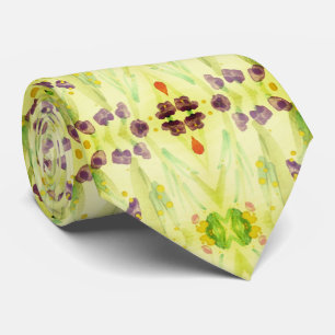 Lime green and plum tie