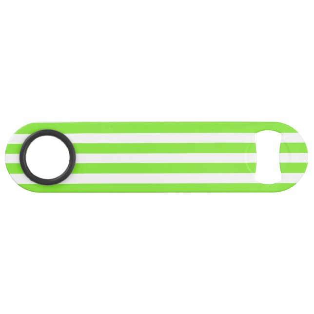 Lime green and white candy stripes (Back Horizontal)