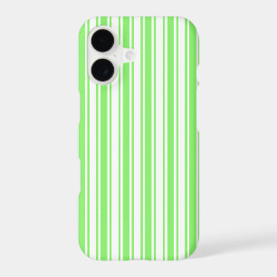 Lime green and white candy stripes