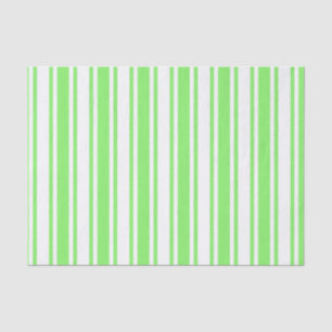 Lime green and white candy stripes tissue paper