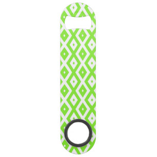 Lime green and white diamond pattern