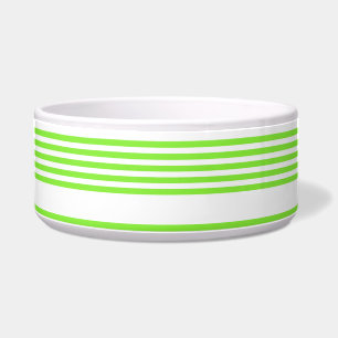 Lime green and white five stripes pattern
