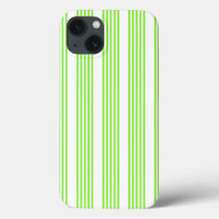 Lime green and white five stripes pattern