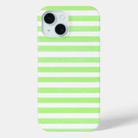 Lime Green and White Stripe