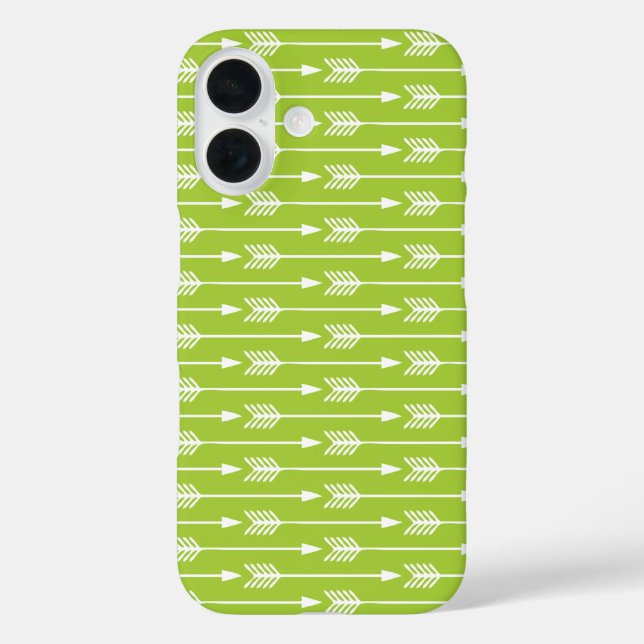 Lime Green Arrows Pattern Case-Mate iPhone Case (Back)