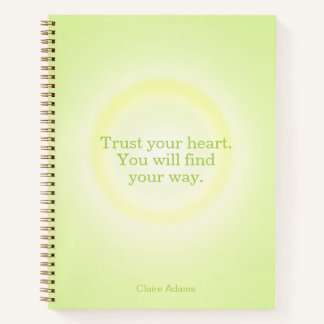 Lime Green Aura Message Notebook