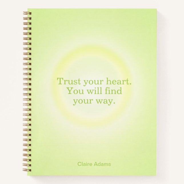 Lime Green Aura Message Notebook (Front)