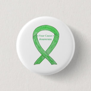 Lime Green Awareness Ribbon Custom Buttons