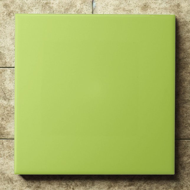 Lime Green #bada55 Fresh Vibrant Modern Accent Tile (Creator Uploaded)