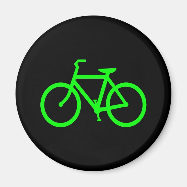 Lime Green Bike Magnet (Front)