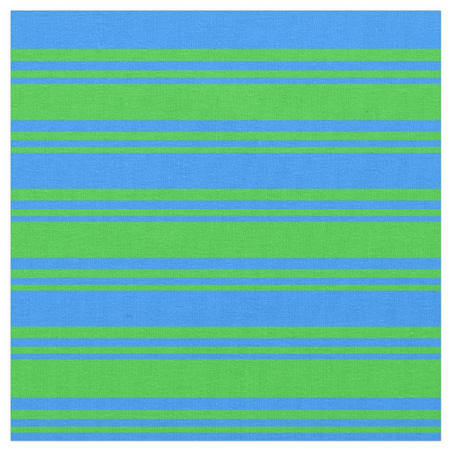 Lime Green & Blue Coloured Lines Fabric (Close Up)