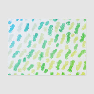 Lime Green Blue Swirls Abstract Watercolor Tissue Paper