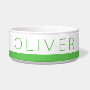 Lime Green Bright Stripe Custom Dog Name