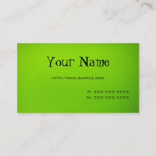 Lime Green Business Card