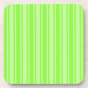 Lime green candy stripes coaster