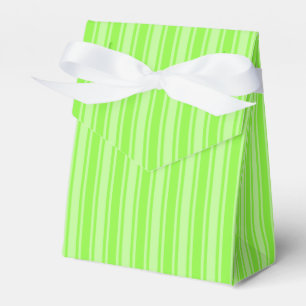 Lime green candy stripes favour box