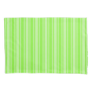 Lime green candy stripes pillowcase