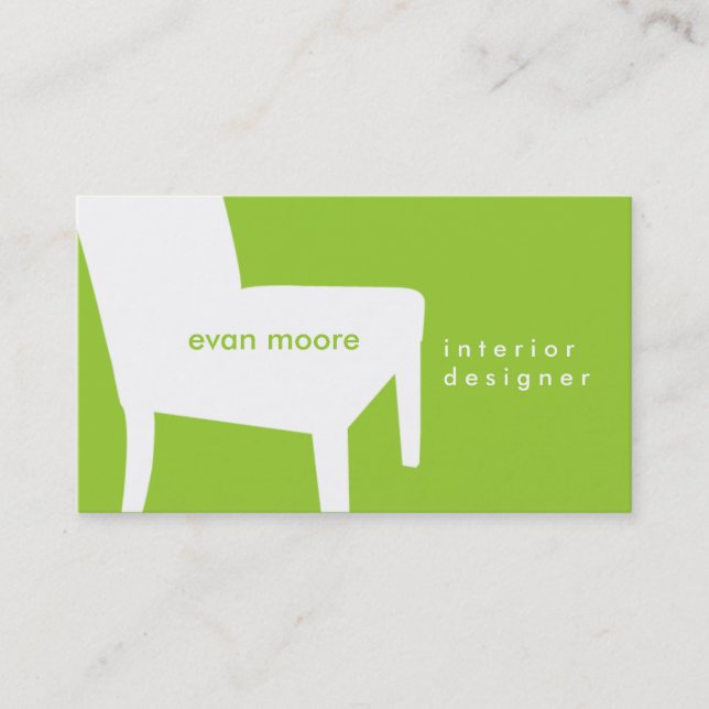 Lime Green Chair Business Card (Front)