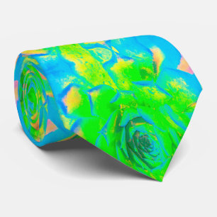 Lime Green Chartreuse Succulent Sedum Rosette Tie