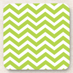 Lime Green Chevron Coasters
