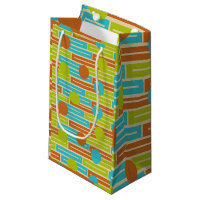 Lime Green, Cinnamon Brown, Turquoise Rectangles
