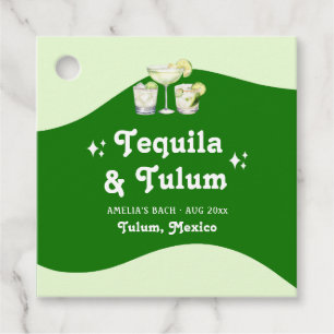 Lime Green Citrus Tequila & Tulum Bachelorette Favour Tags