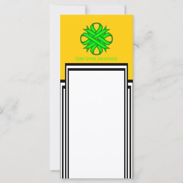 Lime Green Clover Ribbon by Kenneth Yoncich (Front)