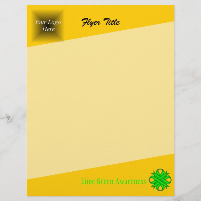 Lime Green Clover Ribbon by Kenneth Yoncich Flyer (Front)