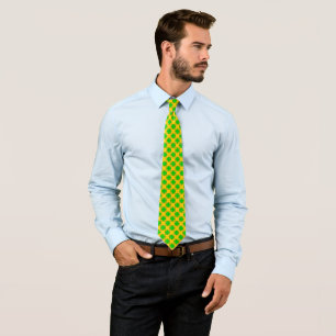 Lime Green Clover Ribbon by Kenneth Yoncich Tie