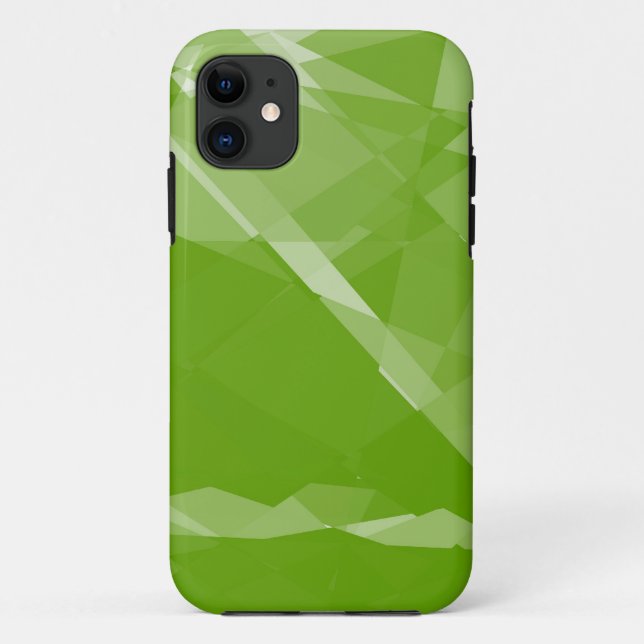 Lime green cubism crystal seamless Case-Mate iPhone case (Back)