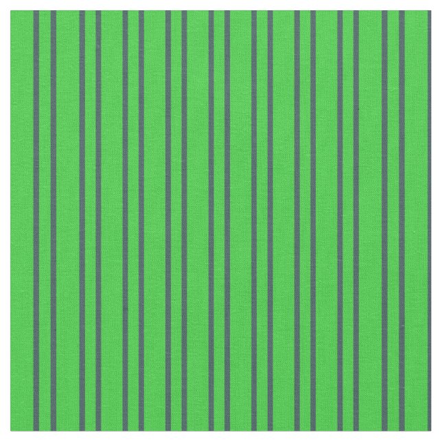 Lime Green & Dark Slate Grey Coloured Lines Fabric (Close Up)