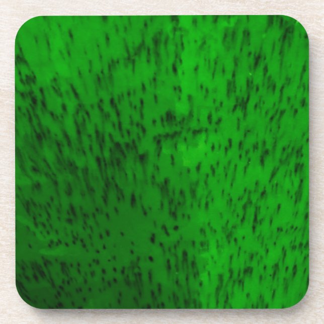 Lime Green Earthenware Coaster (Front)