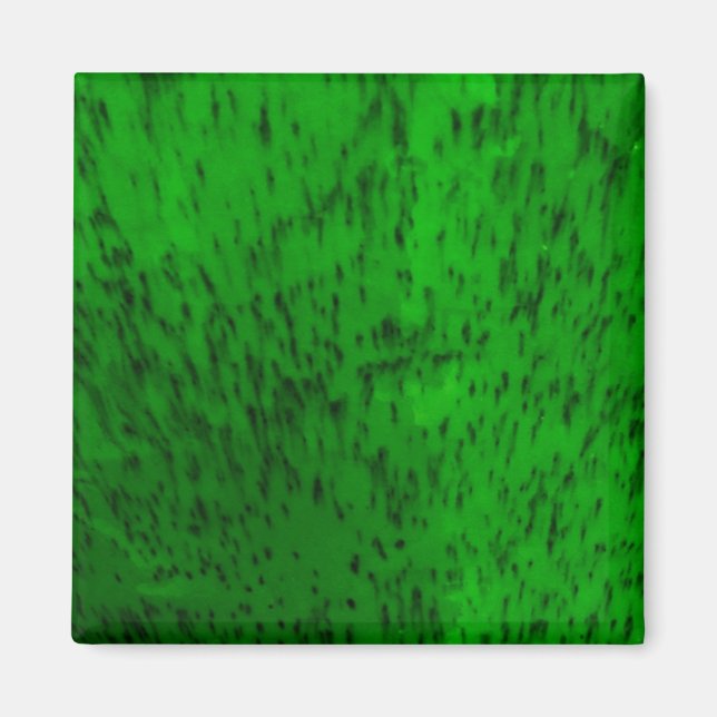 Lime Green Earthenware Magnet (Front)