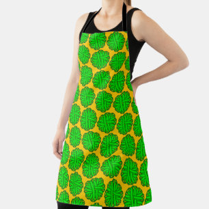 Lime Green Flower Ribbon by Kenneth Yoncich Apron