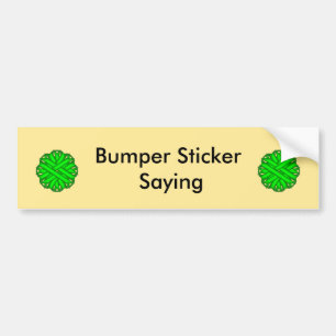 Lime Green Flower Ribbon by Kenneth Yoncich Bumper Sticker