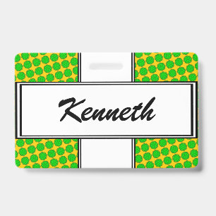 Lime Green Flower Ribbon by Kenneth Yoncich ID Badge