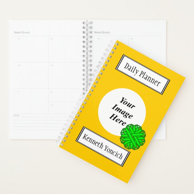 Lime Green Flower Ribbon by Kenneth Yoncich Planner (Display)