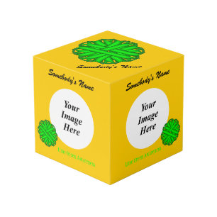 Lime Green Flower Ribbon Tmplt by Kenneth Yoncich Cube