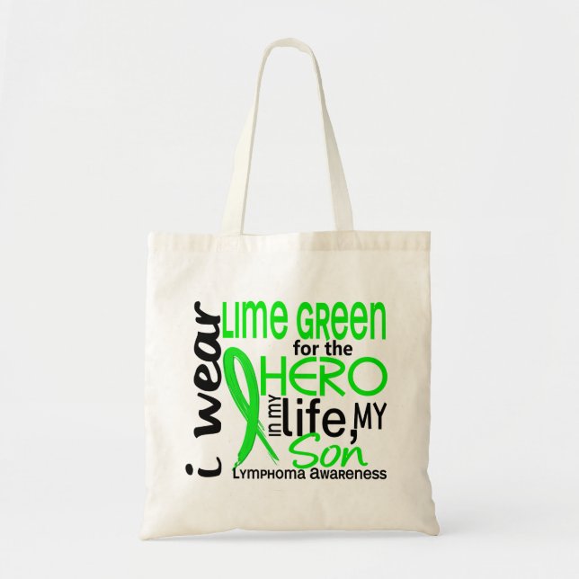 Lime Green For Hero 2 Son Lymphoma Tote Bag (Front)