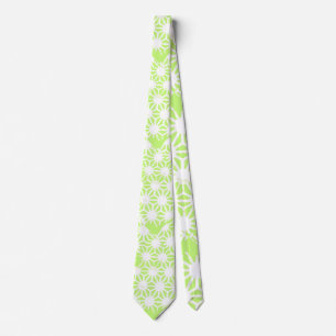 Lime green geometric pattern tie
