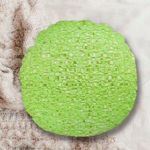 Lime Green Glass Round Cushion