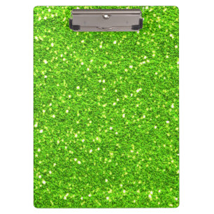 Lime Green Glitter Clipboard